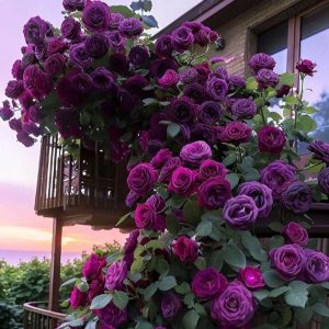 Роза Плетистая Плум Пэшн купить по цене от 610р. в интернет-магазине «Посадика» с доставкой почтой в в Пласте и по всей России – [изображение №1].